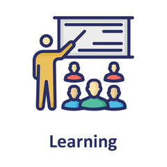 Classroom, learning Vector Icon which can easily modify or edit
