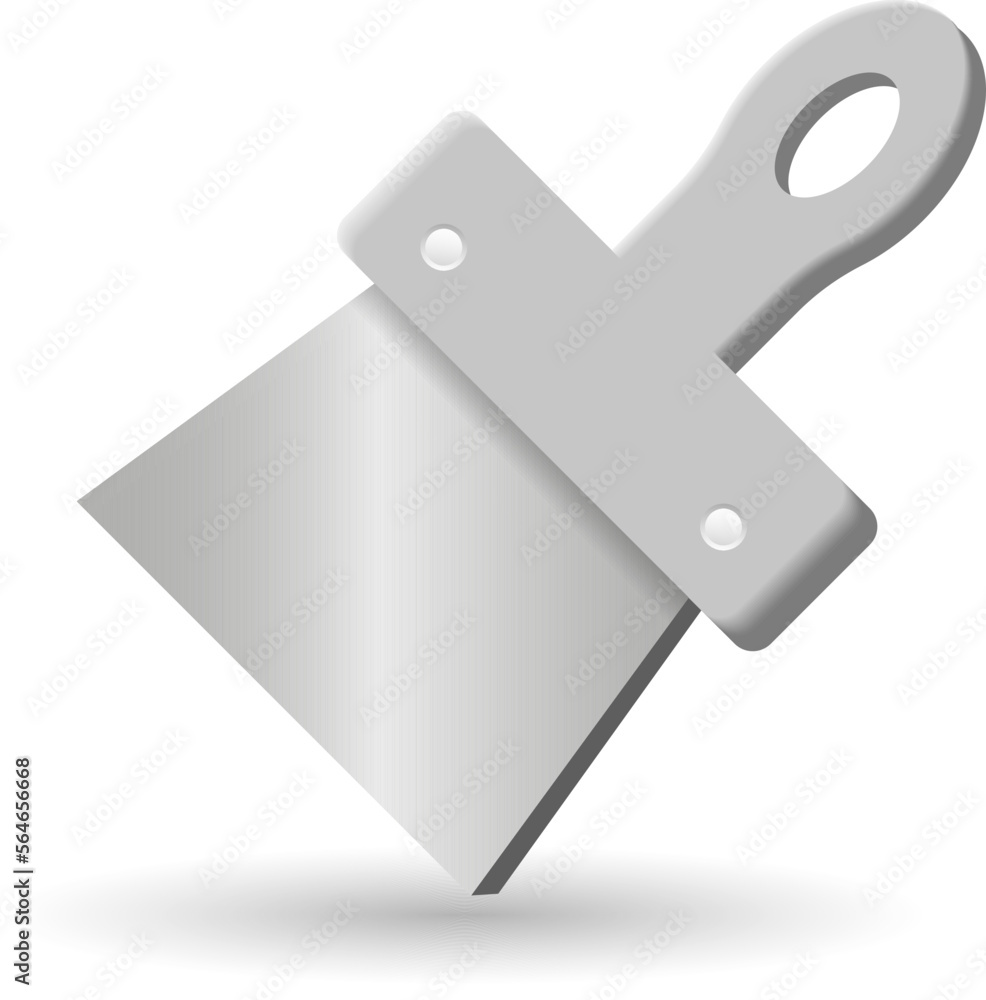 Poster scraper icon. 3d illustration from construction instruments collection. creative scraper 3d icon for