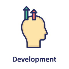 Brain, development Vector Icon which can easily modify or edit

