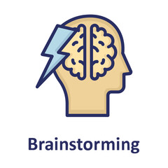 Brain, brainstorming Vector Icon which can easily modify or edit
