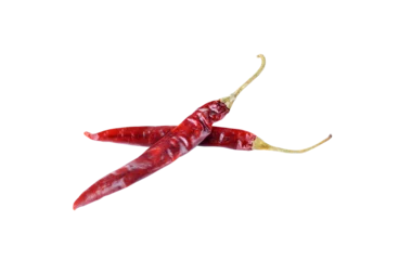 Fotobehang Hete pepers dried red chili pepper on transparent png