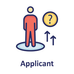  Applicant, candidate Vector Icon which can easily modify or edit

