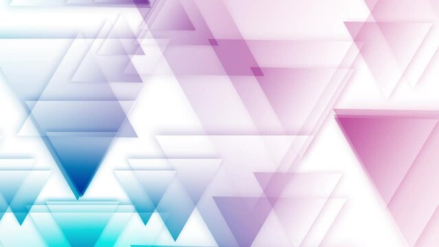 Abstract triangles futuristic tech background. Seamless loop animation. 4K footage 3840x2160