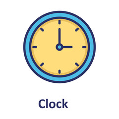 Clock, time Vector Icon which can easily modify or edit

