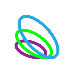 Rings of colors radiating effect