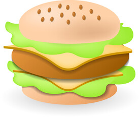 Cheese Burger icon. 3d illustration from fast food collection. Creative Cheese Burger 3d icon for web design, templates, infographics and more
