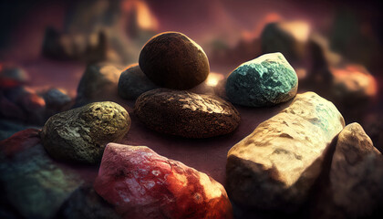 The mystical dark world of rocks
