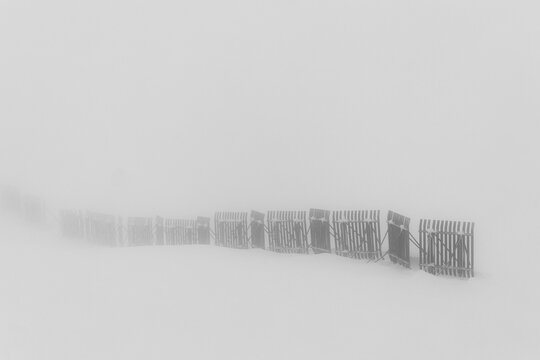Fence or Wall in the Snow