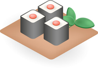 Rolls icon. 3d illustration from fast food collection. Creative Rolls 3d icon for web design, templates, infographics and more