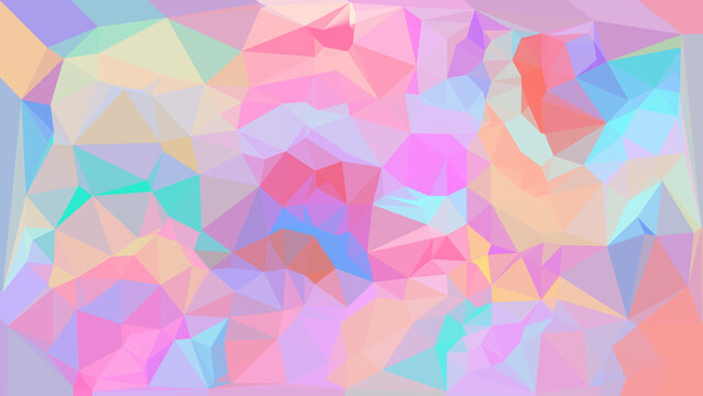 Dream polygons cute art background