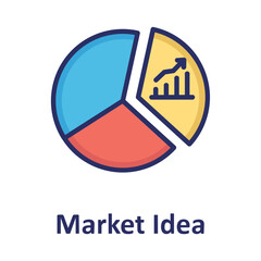 Analytics, graph Vector Icon
