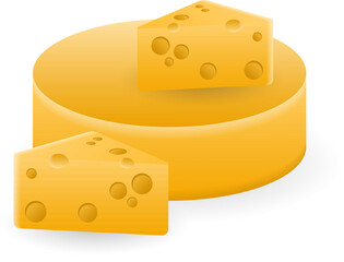 Cheese icon. 3d illustration from food market collection. Creative Cheese 3d icon for web design, templates, infographics and more