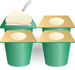 Yogurt icon. 3d illustration from food market collection. Creative Yogurt 3d icon for web design, templates, infographics and more