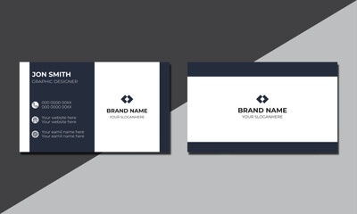 Creative minimal unique business card design, Horizontal and vertical layout.