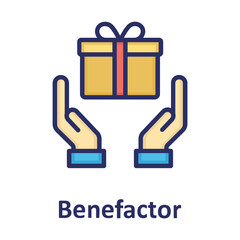 Altruism, benefactor Vector Icon

