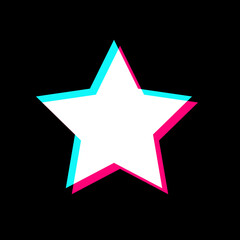 Star icon popular social network style. Vector illustration