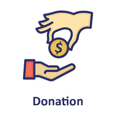 Aid, charity Vector Icon
