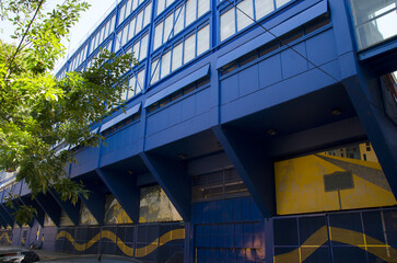 soccer stadium in the center of the town of la boca in buenos aires, near caminito.
