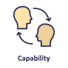 Capability, communication Vector Icon

