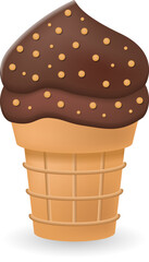 Ice Cream icon. 3d illustration from food market collection. Creative Ice Cream 3d icon for web design, templates, infographics and more