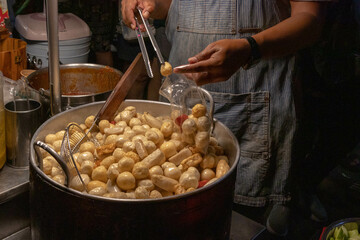 Deep-fried meatballs, a great recipe, Chiang Mai Walking Street, Chiang Mai