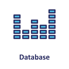 Data, database Vector Icon
