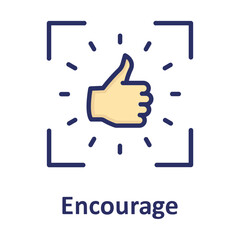 Encourage, gesture Vector Icon
