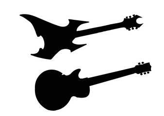 Guitars silhouette - vector pictogram