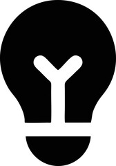 Idea icon symbol illustration vector image, creative bulb design illustration