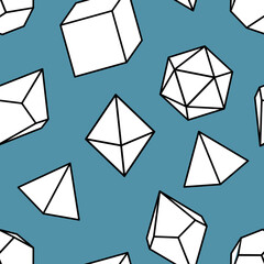 Seamless pattern of dice for board games.