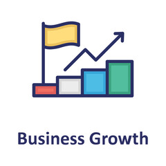 Business growth, economy Vector Icon

