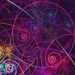 Fond à base de lignes de couleurs fluorescentes 2.