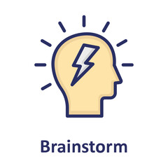 Brainstorm, brainwash Vector Icon

