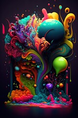 Fototapeta na wymiar fantasy abstract colourful background.