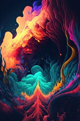 Obraz premium fantasy abstract colourful background.