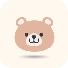 Bear face, animal face cute emojis, stickers, emoticons.