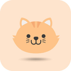 Cat face, animal face cute emojis, stickers, emoticons.