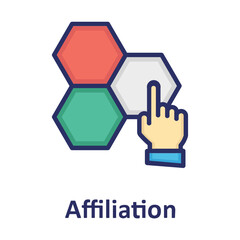 Affiliation, allocation Vector Icon
