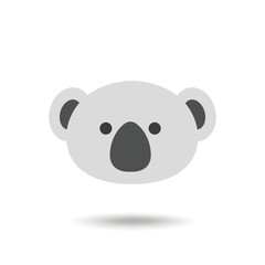 Koala bear face, animal face cute emojis, stickers, emoticons.
