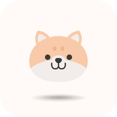 Dog face, animal face cute emojis, stickers, emoticons.