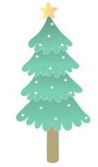 Christmas tree vector illustration for card