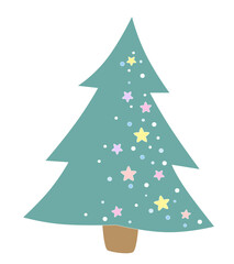 Abstract christmas tree vector illustration 