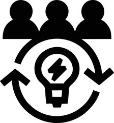 Idea icon symbol illustration vector image, creative bulb design illustration