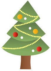 christmas tree vector for card design