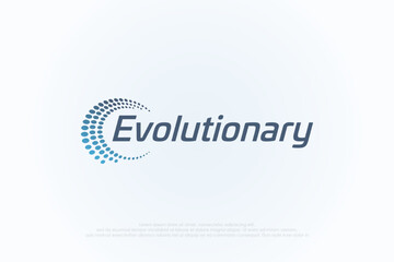 evolution logo with a modern style, the evolution from thin letters to bold letters