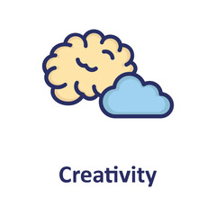 Brain, creativity Vector Icon
