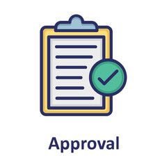 Approval, check mark Vector Icon
