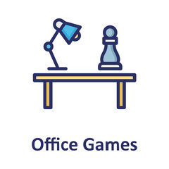 Chess, desk Vector Icon
