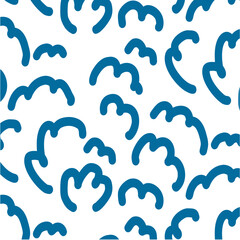 Seamless abstract ornament rainy cloudy sky