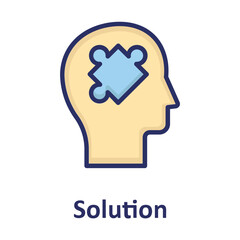 Head, jigsaw, Vector Icon

